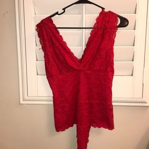 Guess red body suit